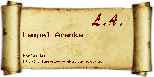 Lampel Aranka névjegykártya